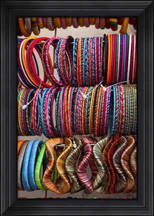 Framed Bracelets, Pushkar, Rajasthan, India. Print