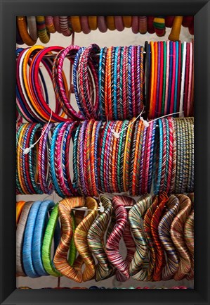 Framed Bracelets, Pushkar, Rajasthan, India. Print