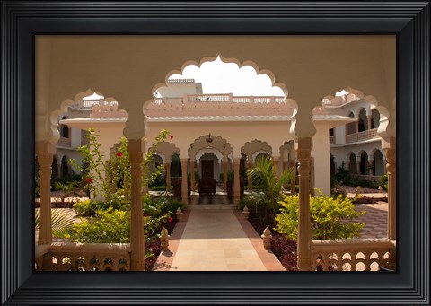 Framed Hotel Kiran Villa Palace, Bharatpur, Rajasthan, India. Print