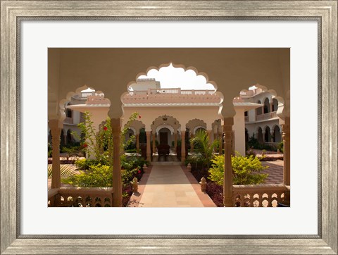 Framed Hotel Kiran Villa Palace, Bharatpur, Rajasthan, India. Print