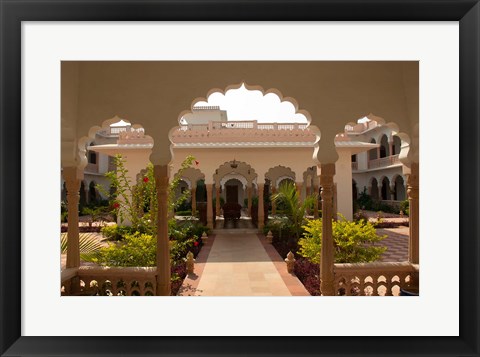 Framed Hotel Kiran Villa Palace, Bharatpur, Rajasthan, India. Print