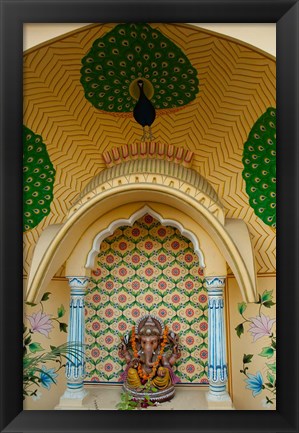 Framed Small shrine to Ganesh, Jaipur, Rajasthan, India. Print