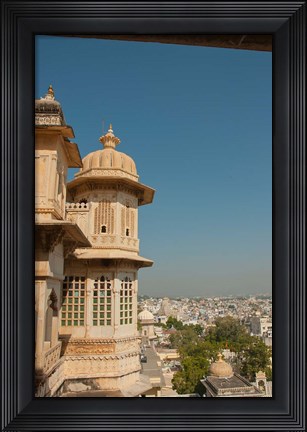 Framed Turret, City Palace, Udaipur, Rajasthan, India Print