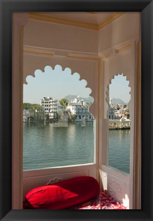 Framed View from a restaurant, Udaipur, Rajasthan, India Print