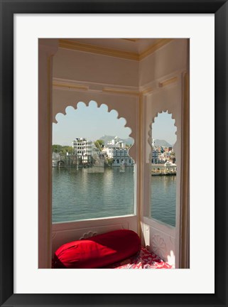 Framed View from a restaurant, Udaipur, Rajasthan, India Print