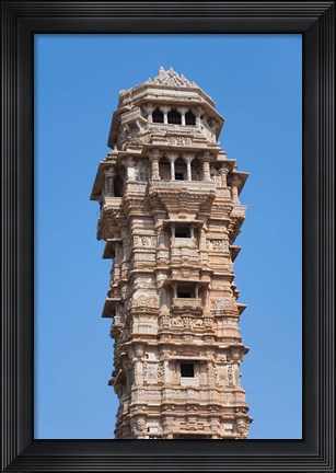 Framed Victoria Tower in Chittorgarh Fort, Rajasthan, India Print