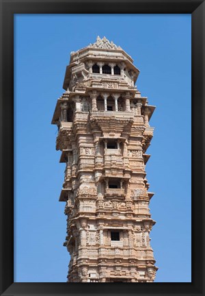 Framed Victoria Tower in Chittorgarh Fort, Rajasthan, India Print