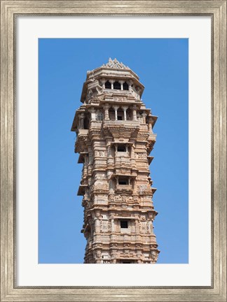 Framed Victoria Tower in Chittorgarh Fort, Rajasthan, India Print