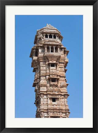 Framed Victoria Tower in Chittorgarh Fort, Rajasthan, India Print