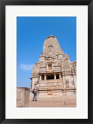 Framed Jain Temple in Chittorgarh Fort, Rajasthan, India Print