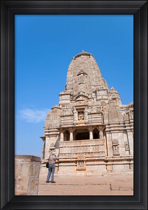 Framed Jain Temple in Chittorgarh Fort, Rajasthan, India Print