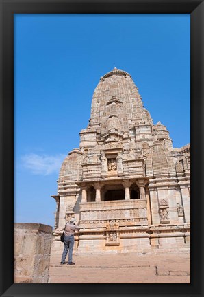 Framed Jain Temple in Chittorgarh Fort, Rajasthan, India Print