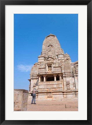 Framed Jain Temple in Chittorgarh Fort, Rajasthan, India Print