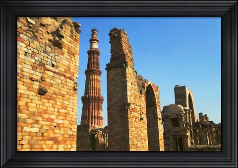 Framed Qutub Minar, Delhi, India Print