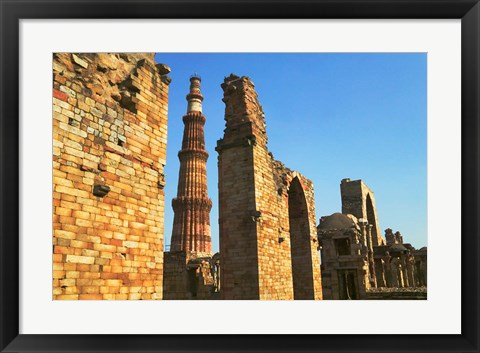 Framed Qutub Minar, Delhi, India Print