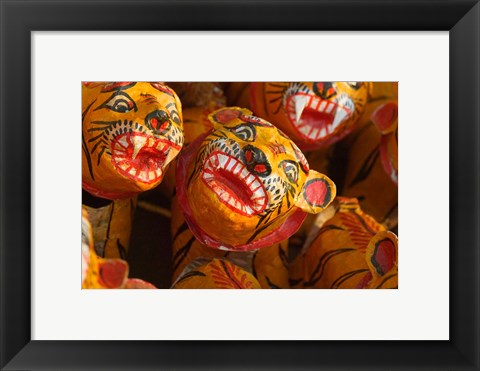 Framed Tiger Toys, Puri, Orissa, India Print