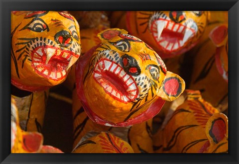 Framed Tiger Toys, Puri, Orissa, India Print