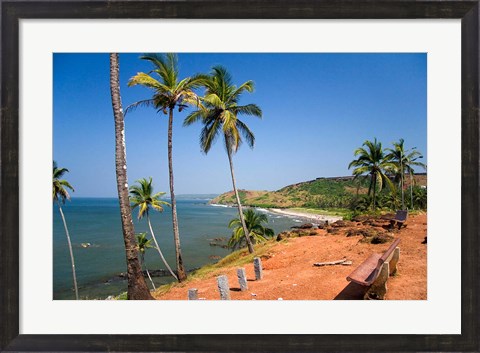 Framed Goa, India. Big and Little Vagator beaches Print