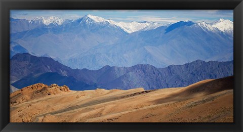 Framed Landscape of the Himalayas, Taglangla Pass, Ladakh, India Print