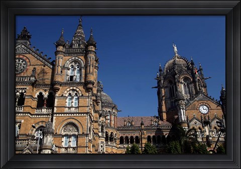 Framed Chhatrapati Shivaji (Victoria) Terminus, Mumbai, India Print