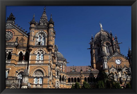 Framed Chhatrapati Shivaji (Victoria) Terminus, Mumbai, India Print