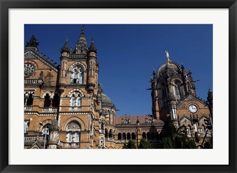 Framed Chhatrapati Shivaji (Victoria) Terminus, Mumbai, India Print