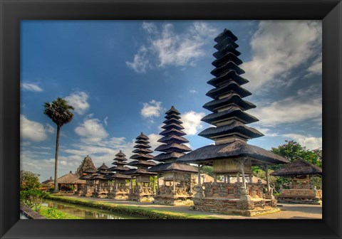 Framed Scenic of Pura Taman Ayun temple, Mengwi, Bali, Indonesia Print