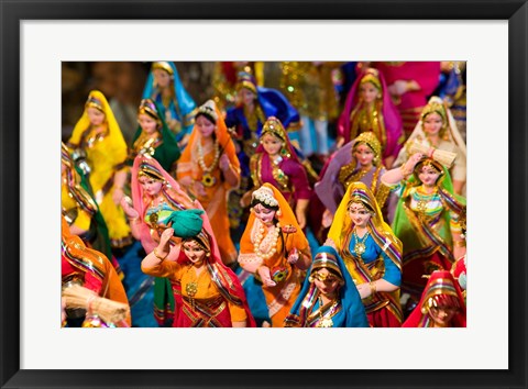 Framed Figurines at the Saturday Market, Goa, India Print