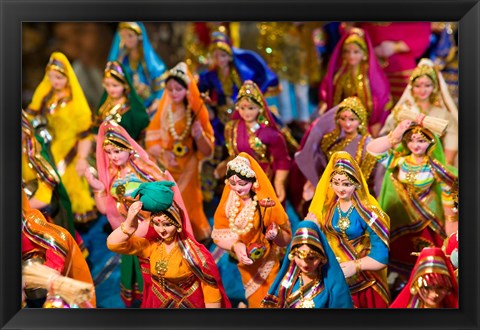 Framed Figurines at the Saturday Market, Goa, India Print