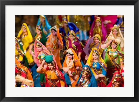 Framed Figurines at the Saturday Market, Goa, India Print