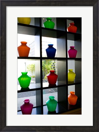 Framed Plastic Water Jugs in the Park Chennai Hotel, India Print