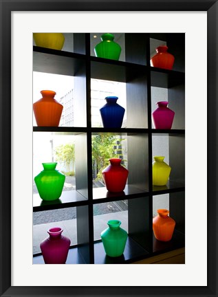 Framed Plastic Water Jugs in the Park Chennai Hotel, India Print