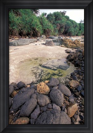 Framed Beach Landscape, Java, Indonesia Print