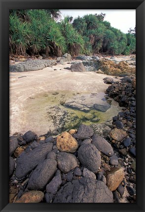 Framed Beach Landscape, Java, Indonesia Print