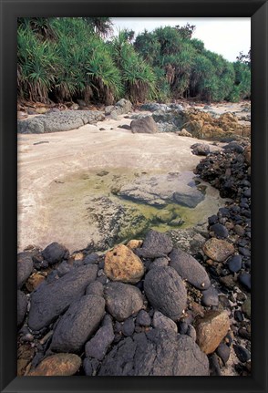 Framed Beach Landscape, Java, Indonesia Print