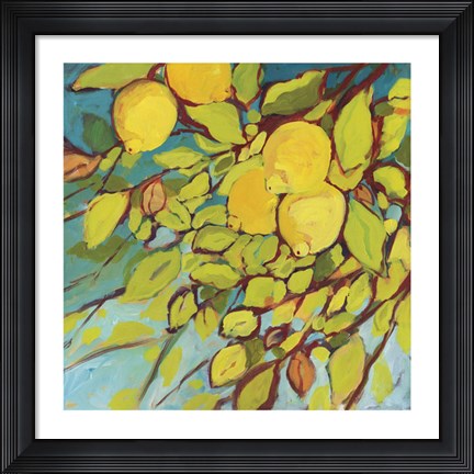Framed Lemons Above Print