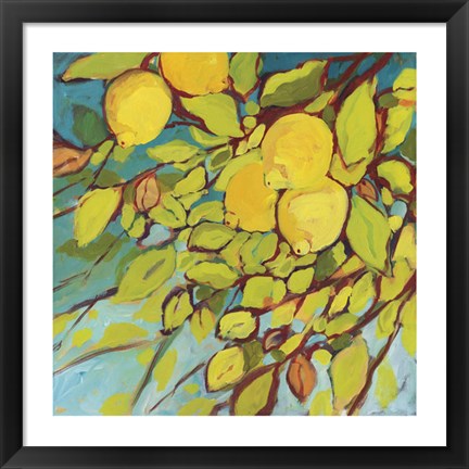 Framed Lemons Above Print