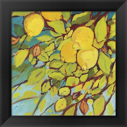 Framed Lemons Above Print