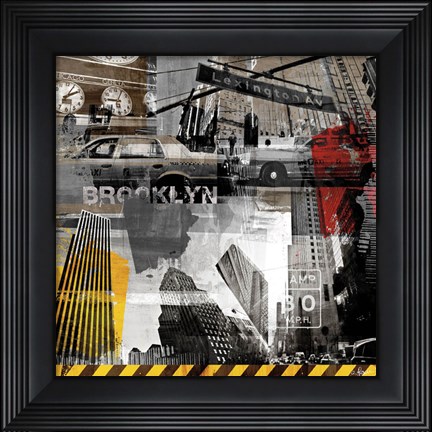 Framed New York Streets II Print