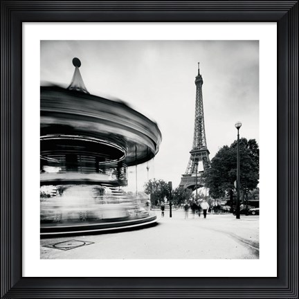 Framed Merry Go Round, Study 1, Paris, France Print