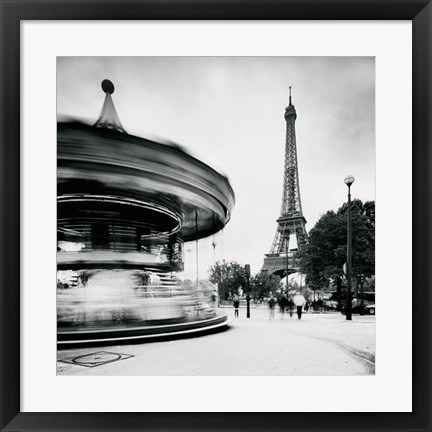 Framed Merry Go Round, Study 1, Paris, France Print