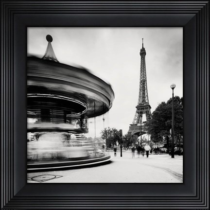 Framed Merry Go Round, Study 1, Paris, France Print