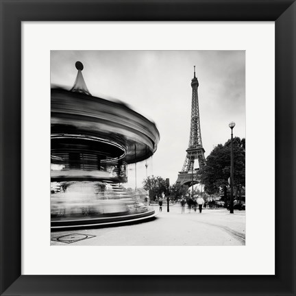 Framed Merry Go Round, Study 1, Paris, France Print