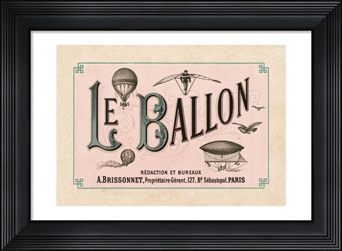 Framed Le Ballon, ca. 1883 Print