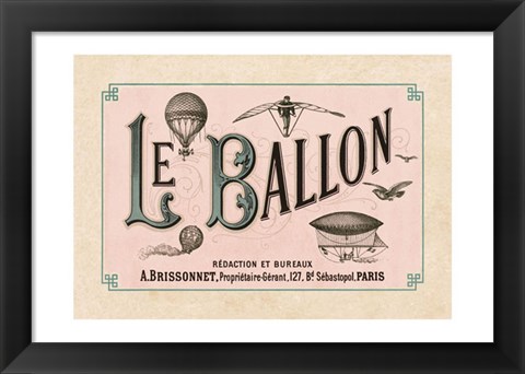 Framed Le Ballon, ca. 1883 Print