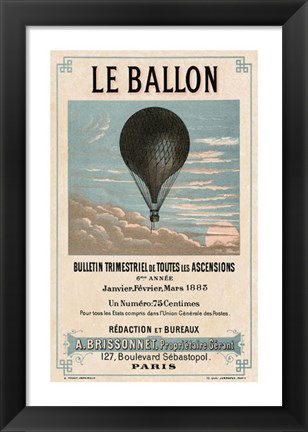 Framed Le Ballon, Paris Print