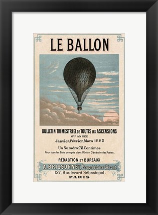 Framed Le Ballon, Paris Print