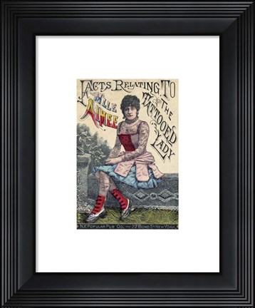 Framed Facts Relating to the Tattoed Lady Print