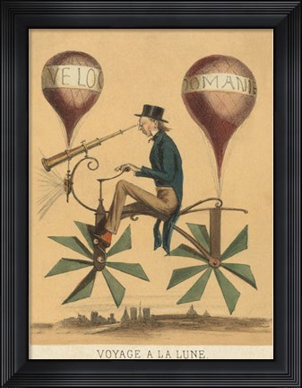 Framed Voyage a la Lune Print