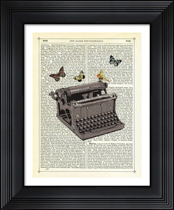 Framed Typewriter Print